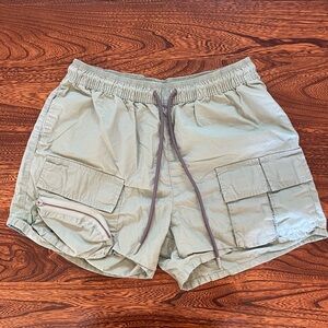 Sage Green Standard Cloth Cargo Shorts w/ Smaller Inseam
